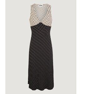 SOLD NOT FOR SALE - ROUJE ALOIS DRESS MIDI FLARED DRESS WITH POLKA DOT PRINT 36